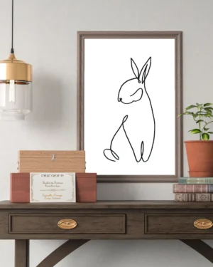 Królik line art