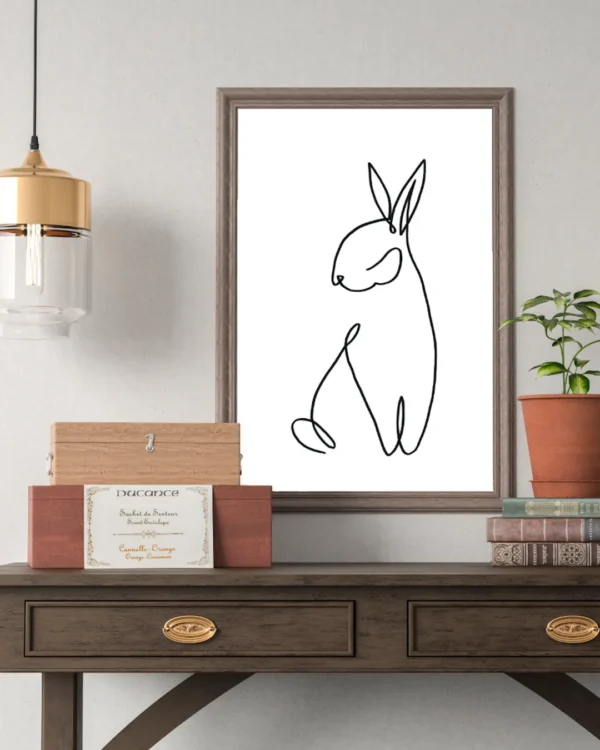 Królik line art