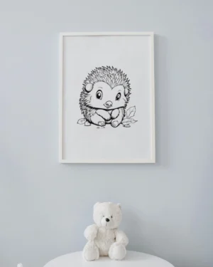 Maly wesoly siedzacy jez hedgehog