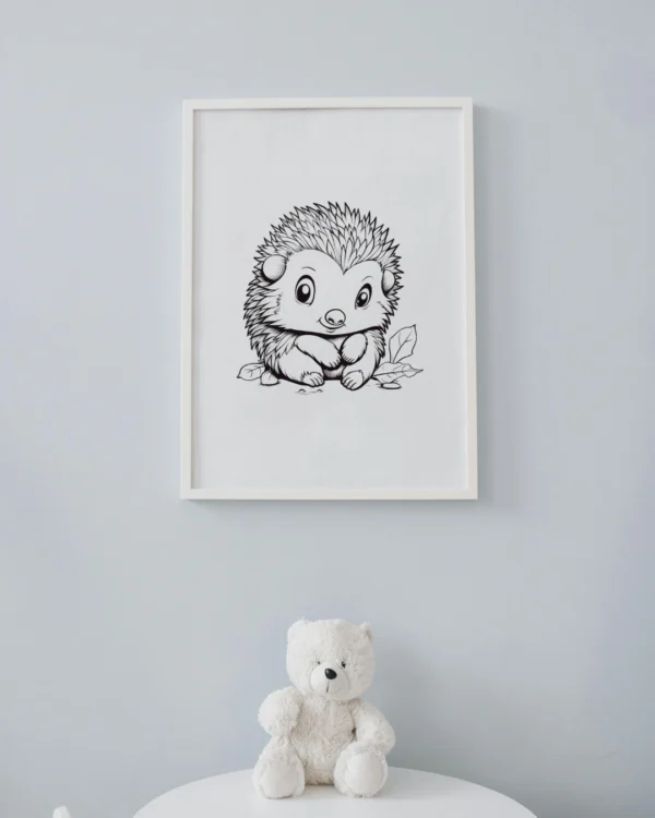 Maly wesoly siedzacy jez hedgehog