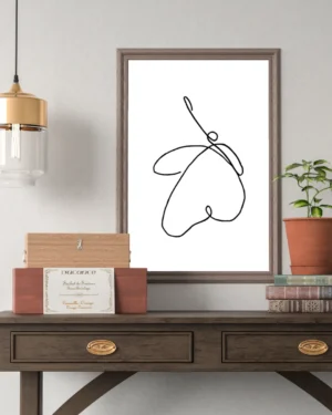 Motyl line art