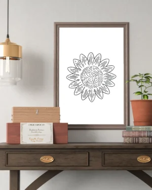 Słonecznik sunflower line art
