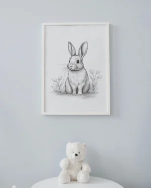 Zając na polanie rabbit